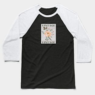 Daisies Minimalist Flora Vintage Since Positive Art Baseball T-Shirt